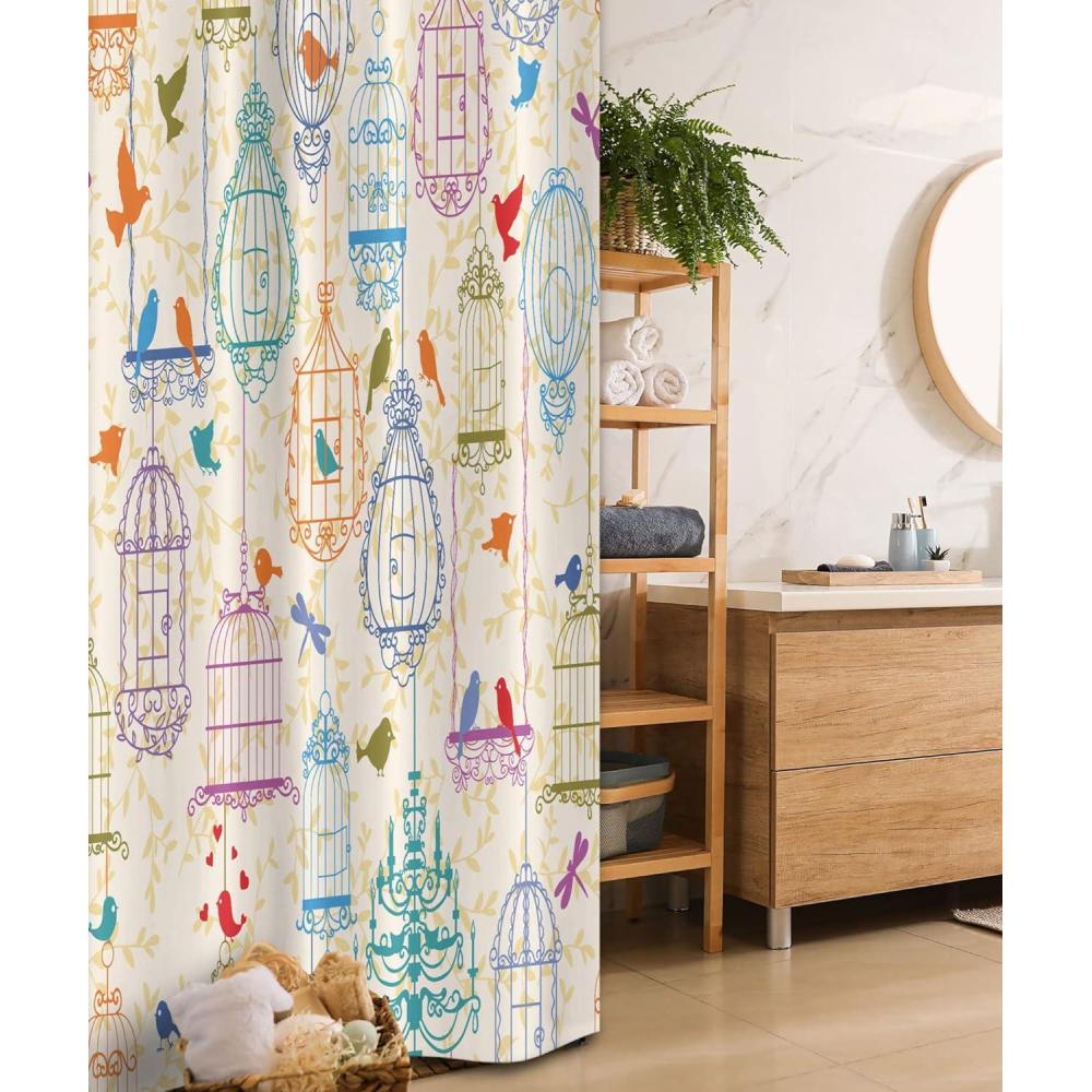 imageAmbesonne Sports Shower Curtain Cartoon Soccer Balls Showing Various Expressions Bored Laughing Happy Smiley Cloth Fabric Bathroom Decor Set with Hooks 69 W x 75 L White BlackPurple Green