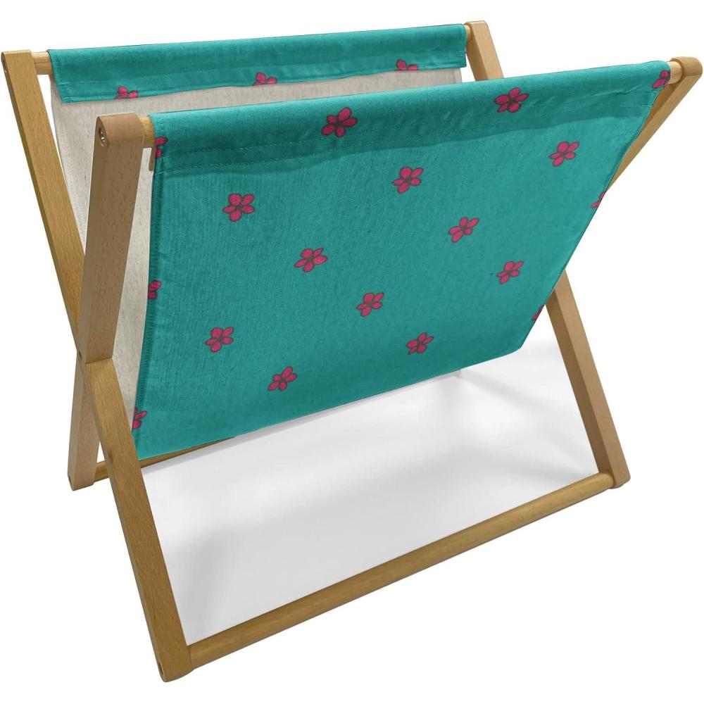 imageAmbesonne Teal Magazine and Book Holder Kittens Pink Hearts Animal Design with Valentines Inspirations Floor Rack Decor for Interior of Home amp Office 22 x 19 Teal Pink Dark BlueTeal Hot Pink
