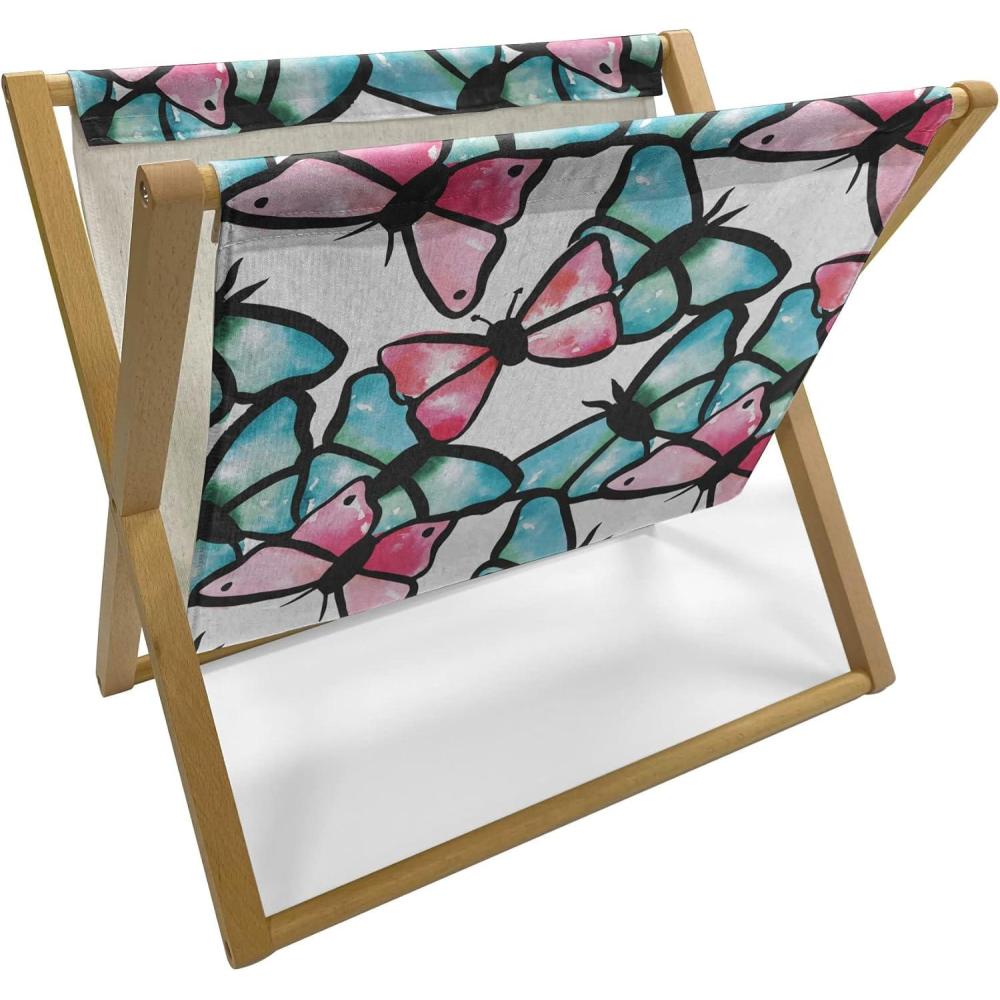 imageAmbesonne Teal Magazine and Book Holder Kittens Pink Hearts Animal Design with Valentines Inspirations Floor Rack Decor for Interior of Home amp Office 22 x 19 Teal Pink Dark BlueBlue Pink Black