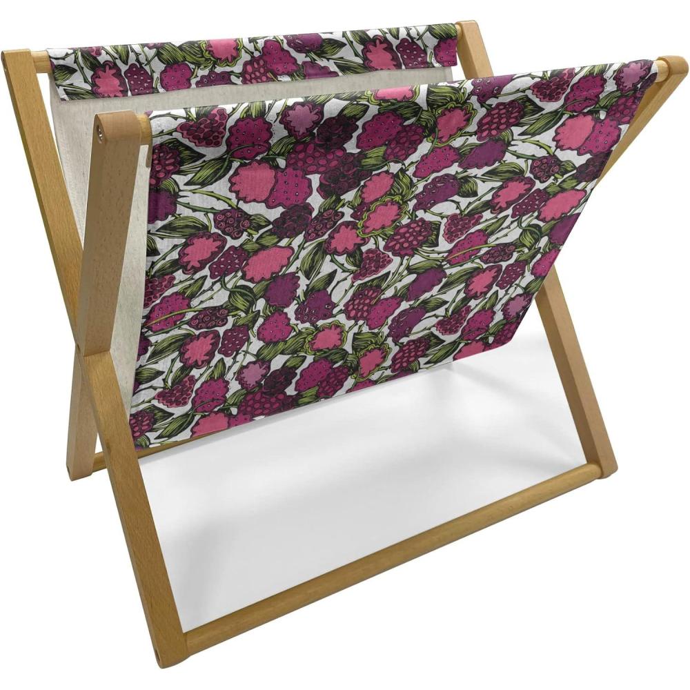 imageAmbesonne Valentines Day Magazine and Book Holder Abstract Geometrical Graphic Rhombus Shaped Dots Little Heart Motifs Floor Rack Decor for Interior of Home amp Office 22 x 19 Dark Magenta PinkRaspberry Lime Green