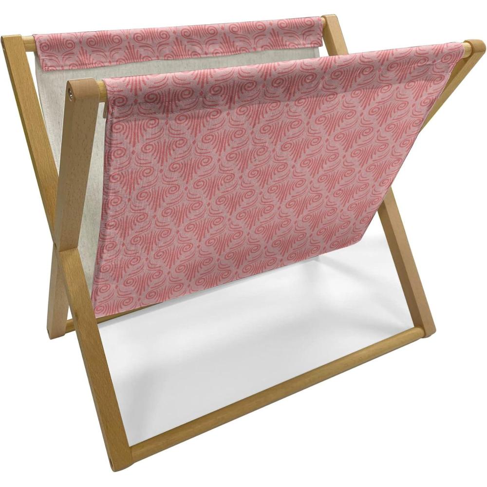imageAmbesonne Valentines Day Magazine and Book Holder Continuous Pattern of Mini Hearts Romantic Tree Abstract Design Floor Rack Decor for Interior of Home amp Office 22 x 19 Pink and Pastel PinkCoral and Blush
