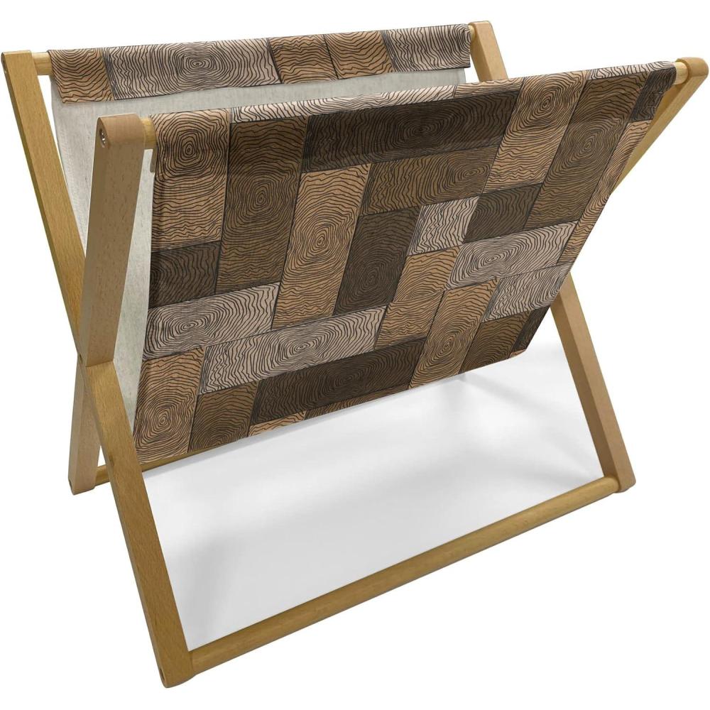 imageAmbesonne Valentines Magazine and Book Holder Doodle Style Abstract Heart Shapes with Love and Affection Theme Floor Rack Decor for Interior of Home amp Office 22 x 19 Beige Dark Coral WhiteBeige Pale Brown