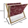 Ambesonne Eiffel Magazine and Book Holder, Romantic Valentines Day Eiffel Tower City of Love Doodle Style Heart Shapes, Floor Rack Decor for Interior of Home & Office, 22″ x 19″, Maroon White Tan(Maroon White Tan)