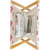 Ambesonne Eiffel Magazine and Book Holder, Romantic Valentines Day Eiffel Tower City of Love Doodle Style Heart Shapes, Floor Rack Decor for Interior of Home & Office, 22″ x 19″, Maroon White Tan(Cream Red)