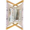 Ambesonne Eiffel Magazine and Book Holder, Romantic Valentines Day Eiffel Tower City of Love Doodle Style Heart Shapes, Floor Rack Decor for Interior of Home & Office, 22″ x 19″, Maroon White Tan(Pale Pink Black White)