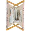 Ambesonne Eiffel Magazine and Book Holder, Romantic Valentines Day Eiffel Tower City of Love Doodle Style Heart Shapes, Floor Rack Decor for Interior of Home & Office, 22″ x 19″, Maroon White Tan(Pale Salmon Black White)