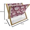 Ambesonne Eiffel Magazine and Book Holder, Romantic Valentines Day Eiffel Tower City of Love Doodle Style Heart Shapes, Floor Rack Decor for Interior of Home & Office, 22″ x 19″, Maroon White Tan(Pink Yellow Maroon)