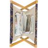 Ambesonne Eiffel Magazine and Book Holder, Romantic Valentines Day Eiffel Tower City of Love Doodle Style Heart Shapes, Floor Rack Decor for Interior of Home & Office, 22″ x 19″, Maroon White Tan(Yellow Purple)
