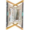 Ambesonne Folk Magazine and Book Holder, Valentine’s Day Pattern with Colorful Hearts, Floor Rack Decor for Interior of Home & Office, 22″ x 19″, Dark Lavender Multicolor(Grey and Multicolor)