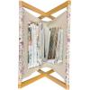 Ambesonne Folk Magazine and Book Holder, Valentine’s Day Pattern with Colorful Hearts, Floor Rack Decor for Interior of Home & Office, 22″ x 19″, Dark Lavender Multicolor(Pale Eggshell Multicolor)