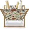 Ambesonne Folk Magazine and Book Holder, Valentine’s Day Pattern with Colorful Hearts, Floor Rack Decor for Interior of Home & Office, 22″ x 19″, Dark Lavender Multicolor(Burnt Sienna and Multicolor)