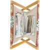 Ambesonne Folk Magazine and Book Holder, Valentine’s Day Pattern with Colorful Hearts, Floor Rack Decor for Interior of Home & Office, 22″ x 19″, Dark Lavender Multicolor(Pale Blue Multicolor)