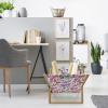 Ambesonne Folk Magazine and Book Holder, Valentine’s Day Pattern with Colorful Hearts, Floor Rack Decor for Interior of Home & Office, 22″ x 19″, Dark Lavender Multicolor(White and Multicolor)