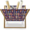 Ambesonne Folk Magazine and Book Holder, Valentine’s Day Pattern with Colorful Hearts, Floor Rack Decor for Interior of Home & Office, 22″ x 19″, Dark Lavender Multicolor(Dark Lavender Multicolor)