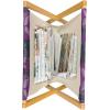 Ambesonne Folk Magazine and Book Holder, Valentine’s Day Pattern with Colorful Hearts, Floor Rack Decor for Interior of Home & Office, 22″ x 19″, Dark Lavender Multicolor(Purple Multicolor)