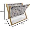 Ambesonne Folk Magazine and Book Holder, Valentine’s Day Pattern with Colorful Hearts, Floor Rack Decor for Interior of Home & Office, 22″ x 19″, Dark Lavender Multicolor(Champagne Multicolor)