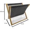 Ambesonne Folk Magazine and Book Holder, Valentine’s Day Pattern with Colorful Hearts, Floor Rack Decor for Interior of Home & Office, 22″ x 19″, Dark Lavender Multicolor(Grey and Charcoal Grey)