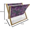 Ambesonne Folk Magazine and Book Holder, Valentine’s Day Pattern with Colorful Hearts, Floor Rack Decor for Interior of Home & Office, 22″ x 19″, Dark Lavender Multicolor(Purple Multicolor)