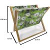 Ambesonne Folk Magazine and Book Holder, Valentine’s Day Pattern with Colorful Hearts, Floor Rack Decor for Interior of Home & Office, 22″ x 19″, Dark Lavender Multicolor(Lime Green Multicolor)