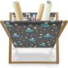 Ambesonne Folk Magazine and Book Holder, Valentine’s Day Pattern with Colorful Hearts, Floor Rack Decor for Interior of Home & Office, 22″ x 19″, Dark Lavender Multicolor(Grey and Multicolor)