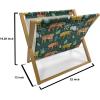 Ambesonne Folk Magazine and Book Holder, Valentine’s Day Pattern with Colorful Hearts, Floor Rack Decor for Interior of Home & Office, 22″ x 19″, Dark Lavender Multicolor(Hunter Green Multicolor)