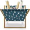 Ambesonne Folk Magazine and Book Holder, Valentine’s Day Pattern with Colorful Hearts, Floor Rack Decor for Interior of Home & Office, 22″ x 19″, Dark Lavender Multicolor(Petrol Blue Multicolor)