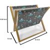 Ambesonne Folk Magazine and Book Holder, Valentine’s Day Pattern with Colorful Hearts, Floor Rack Decor for Interior of Home & Office, 22″ x 19″, Dark Lavender Multicolor(Grey and Multicolor)