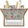 Ambesonne Folk Magazine and Book Holder, Valentine’s Day Pattern with Colorful Hearts, Floor Rack Decor for Interior of Home & Office, 22″ x 19″, Dark Lavender Multicolor(Eggshell Multicolor)