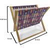 Ambesonne Folk Magazine and Book Holder, Valentine’s Day Pattern with Colorful Hearts, Floor Rack Decor for Interior of Home & Office, 22″ x 19″, Dark Lavender Multicolor(Dark Lavender Multicolor)