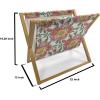 Ambesonne Folk Magazine and Book Holder, Valentine’s Day Pattern with Colorful Hearts, Floor Rack Decor for Interior of Home & Office, 22″ x 19″, Dark Lavender Multicolor(Pale Blue Multicolor)