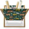 Ambesonne Folk Magazine and Book Holder, Valentine’s Day Pattern with Colorful Hearts, Floor Rack Decor for Interior of Home & Office, 22″ x 19″, Dark Lavender Multicolor(Hunter Green Multicolor)
