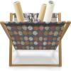 Ambesonne Folk Magazine and Book Holder, Valentine’s Day Pattern with Colorful Hearts, Floor Rack Decor for Interior of Home & Office, 22″ x 19″, Dark Lavender Multicolor(Taupe Multicolor)
