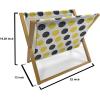 Ambesonne Folk Magazine and Book Holder, Valentine’s Day Pattern with Colorful Hearts, Floor Rack Decor for Interior of Home & Office, 22″ x 19″, Dark Lavender Multicolor(Yellow Charcoal Grey)