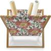 Ambesonne Folk Magazine and Book Holder, Valentine’s Day Pattern with Colorful Hearts, Floor Rack Decor for Interior of Home & Office, 22″ x 19″, Dark Lavender Multicolor(Pale Blue Multicolor)