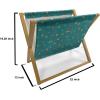 Ambesonne Folk Magazine and Book Holder, Valentine’s Day Pattern with Colorful Hearts, Floor Rack Decor for Interior of Home & Office, 22″ x 19″, Dark Lavender Multicolor(Dark Teal and Multicolor)