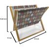 Ambesonne Folk Magazine and Book Holder, Valentine’s Day Pattern with Colorful Hearts, Floor Rack Decor for Interior of Home & Office, 22″ x 19″, Dark Lavender Multicolor(Taupe Multicolor)