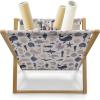 Ambesonne Folk Magazine and Book Holder, Valentine’s Day Pattern with Colorful Hearts, Floor Rack Decor for Interior of Home & Office, 22″ x 19″, Dark Lavender Multicolor(Champagne Multicolor)