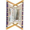 Ambesonne Folk Magazine and Book Holder, Valentine’s Day Pattern with Colorful Hearts, Floor Rack Decor for Interior of Home & Office, 22″ x 19″, Dark Lavender Multicolor(Dark Lavender Multicolor)