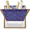Ambesonne Funky Magazine and Book Holder, Heart Shapes on Plain Background Romantic and Aquatic Style Valentines Day, Floor Rack Decor for Interior of Home & Office, 22″ x 19″, Sea Blue Cadet Blue(Fuchsia Violet Blue)