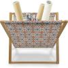 Ambesonne Funky Magazine and Book Holder, Heart Shapes on Plain Background Romantic and Aquatic Style Valentines Day, Floor Rack Decor for Interior of Home & Office, 22″ x 19″, Sea Blue Cadet Blue(Orange Dimgray Grey)