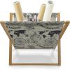 Ambesonne Funky Magazine and Book Holder, Heart Shapes on Plain Background Romantic and Aquatic Style Valentines Day, Floor Rack Decor for Interior of Home & Office, 22″ x 19″, Sea Blue Cadet Blue(Dusk and Charcoal Grey)