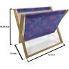 Ambesonne Funky Magazine and Book Holder, Heart Shapes on Plain Background Romantic and Aquatic Style Valentines Day, Floor Rack Decor for Interior of Home & Office, 22″ x 19″, Sea Blue Cadet Blue(Fuchsia Violet Blue)