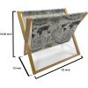 Ambesonne Funky Magazine and Book Holder, Heart Shapes on Plain Background Romantic and Aquatic Style Valentines Day, Floor Rack Decor for Interior of Home & Office, 22″ x 19″, Sea Blue Cadet Blue(Dusk and Charcoal Grey)