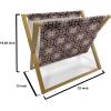 Ambesonne Funky Magazine and Book Holder, Heart Shapes on Plain Background Romantic and Aquatic Style Valentines Day, Floor Rack Decor for Interior of Home & Office, 22″ x 19″, Sea Blue Cadet Blue(Dark Maroon Champagne)