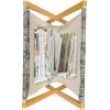 Ambesonne Funky Magazine and Book Holder, Heart Shapes on Plain Background Romantic and Aquatic Style Valentines Day, Floor Rack Decor for Interior of Home & Office, 22″ x 19″, Sea Blue Cadet Blue(Dusk and Charcoal Grey)