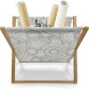 Ambesonne Giraffe Magazine and Book Holder, Couple Kissing Valentines Day Theme Lovers of Safari Animals Fun Romance, Floor Rack Decor for Interior of Home & Office, 22″ x 19″, Cinnamon White Peach(Off White Charcoal Grey)