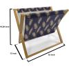 Ambesonne Giraffe Magazine and Book Holder, Couple Kissing Valentines Day Theme Lovers of Safari Animals Fun Romance, Floor Rack Decor for Interior of Home & Office, 22″ x 19″, Cinnamon White Peach(Dark Indigo and Tan)