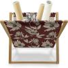 Ambesonne Giraffe Magazine and Book Holder, Couple Kissing Valentines Day Theme Lovers of Safari Animals Fun Romance, Floor Rack Decor for Interior of Home & Office, 22″ x 19″, Cinnamon White Peach(Grey Yellow Burgundy)