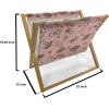 Ambesonne Giraffe Magazine and Book Holder, Couple Kissing Valentines Day Theme Lovers of Safari Animals Fun Romance, Floor Rack Decor for Interior of Home & Office, 22″ x 19″, Cinnamon White Peach(Pale Pink Cinnamon and Dust)