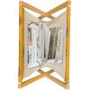 Ambesonne Giraffe Magazine and Book Holder, Couple Kissing Valentines Day Theme Lovers of Safari Animals Fun Romance, Floor Rack Decor for Interior of Home & Office, 22″ x 19″, Cinnamon White Peach(Marigold Rust and Green)